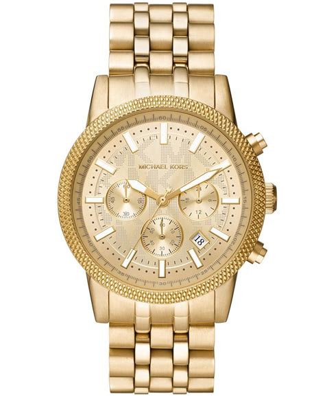 michael kors hutton gold|Michael Kors Men's Hutton Chronograph Gold.